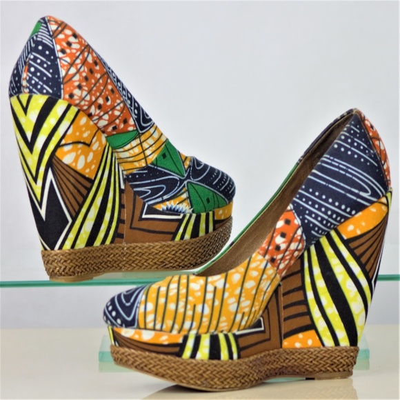 canvas wedge pumps